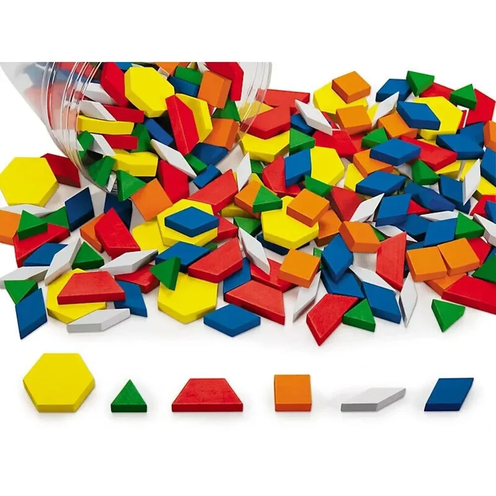 Pearson's Investigations Geometric Wooden Shapes Manipulatives Kindergarten Math